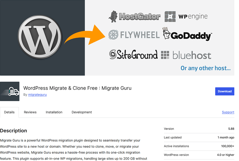 wordpress plugins for import export migrate guru