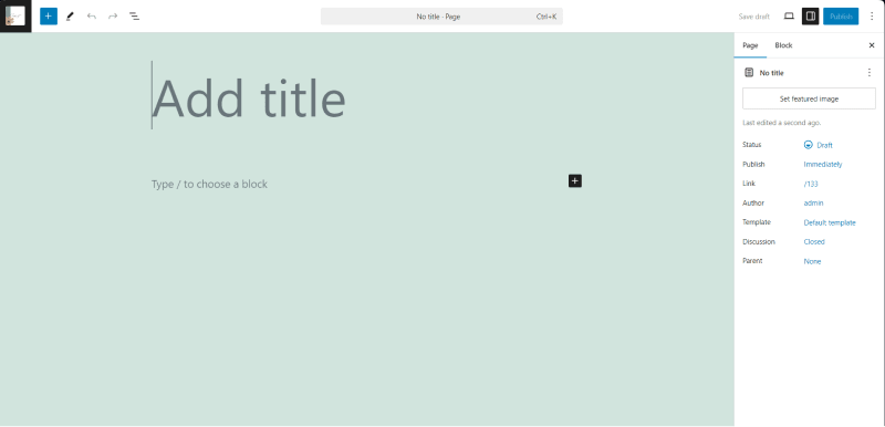 wordpress adding page