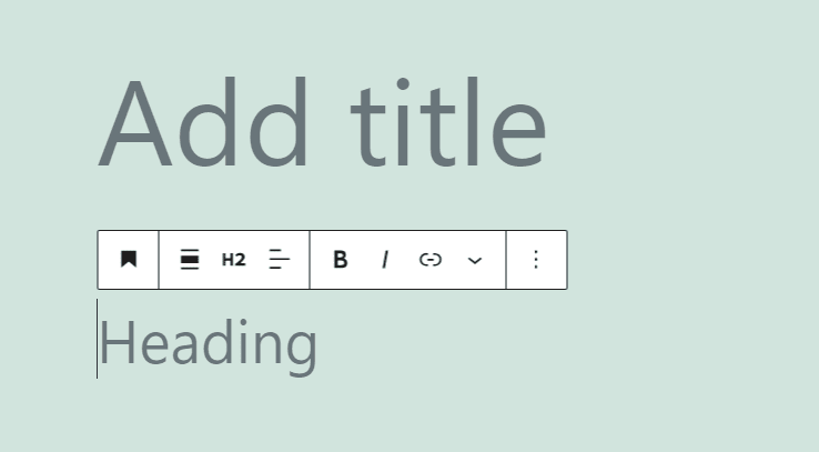 wordpress heading settings