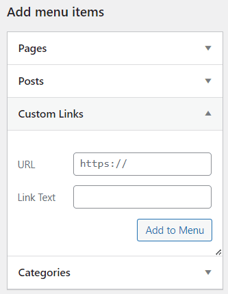 how to create menu in wordpress add links