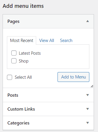 how to create menu in wordpress add menu pages