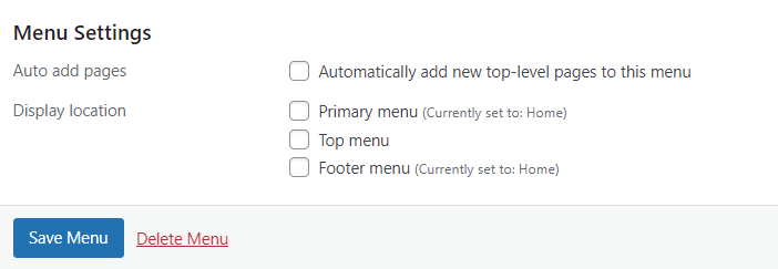 how to create a navigation menu in wordpress menu settings
