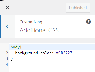 wordpress customizer additional css