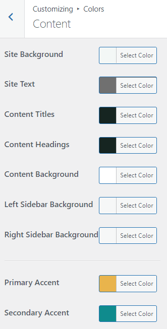 customizing wordPress theme fonts and colors change color