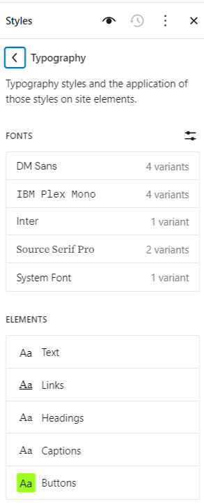 customizing wordPress theme fonts and colors typography style