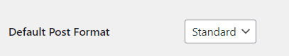 wordpress general settings post format