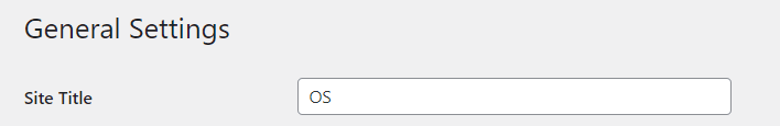 wordpress general settings site title.