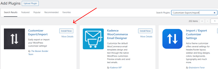 import export wordpress settings new plugin