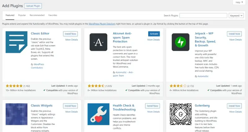 wordpress plugins features plugins