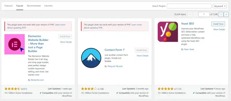 wordpress plugins popular plugins