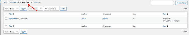 how to schedule blog posts all scheduled posts