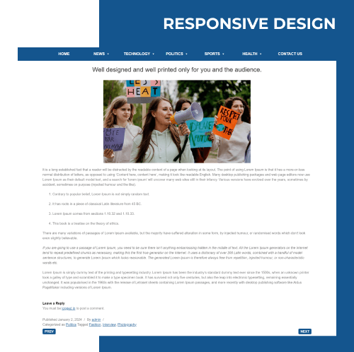 news wordpress news theme responsive design