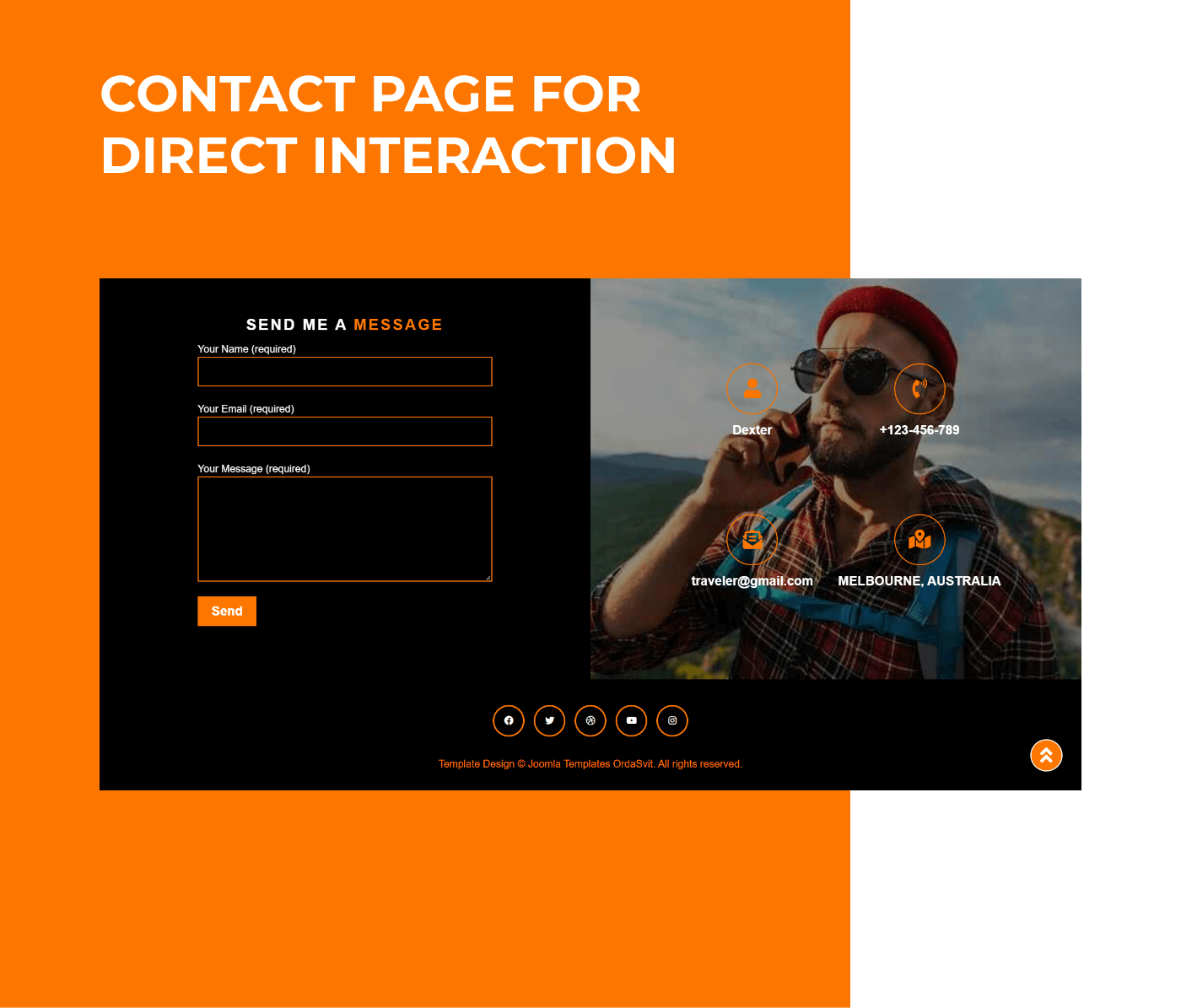 traveler wordpress theme contact page for direct interaction