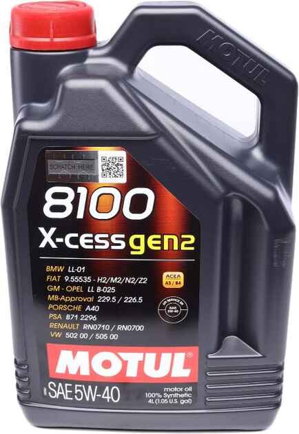 Motul X-cess 8100 gen2 5W-40